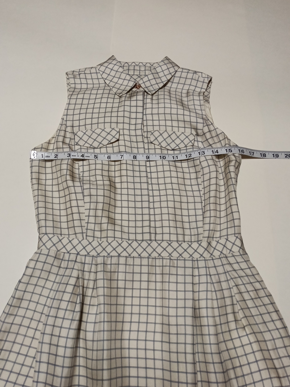 Tommy Hilfiger Sleeveless Silk Plaid Pleated Collared Shirt Dress Size 2 - Picture 7 of 11
